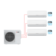 MITSUBISHI ELECTRIC MSZ-HJ25VA ER1*3 / MXZ-3HJ50VA ER1 мульти сплит-система