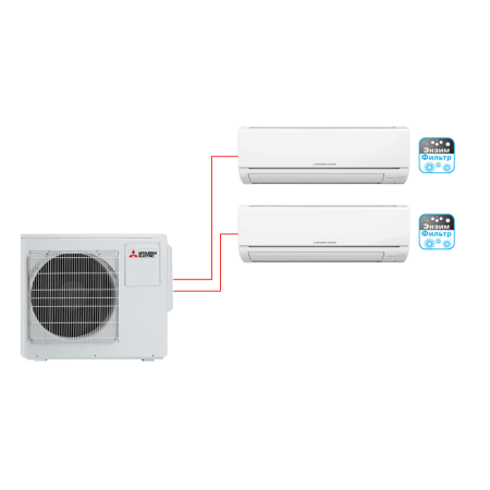 MITSUBISHI ELECTRIC MSZ-HJ35VA ER1*2 / MXZ-3HJ50VA ER1 мульти сплит-система MITSUBISHI ELECTRIC MSZ-HJ35VA ER1*2 / MXZ-3HJ50VA ER1 мульти сплит-система